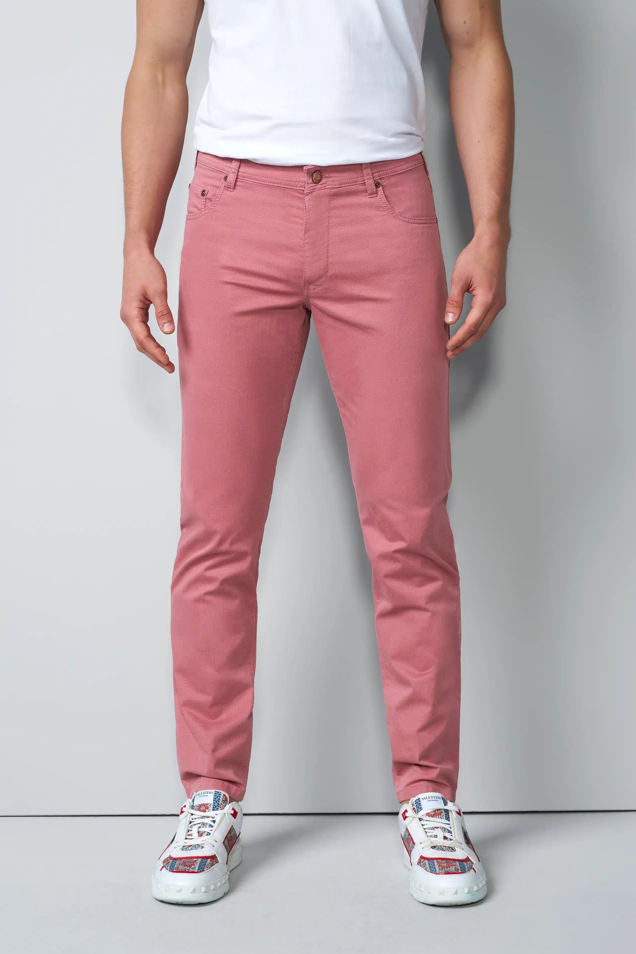 FIVE 1-6075 FIVE-POCKET TROUSERS WITH A MICRO PRINT